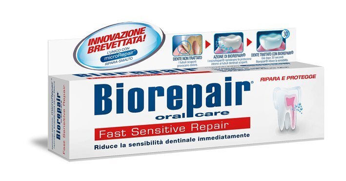 Hambapasta tundlikele hammastele Biorepair 75 ml hind ja info | Suuhügieen | kaup24.ee