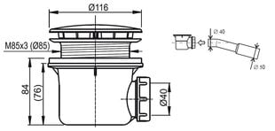 Dušialuse sifoon Ravak Standard 90 hind ja info | Ravak Vannitoasisustus | kaup24.ee