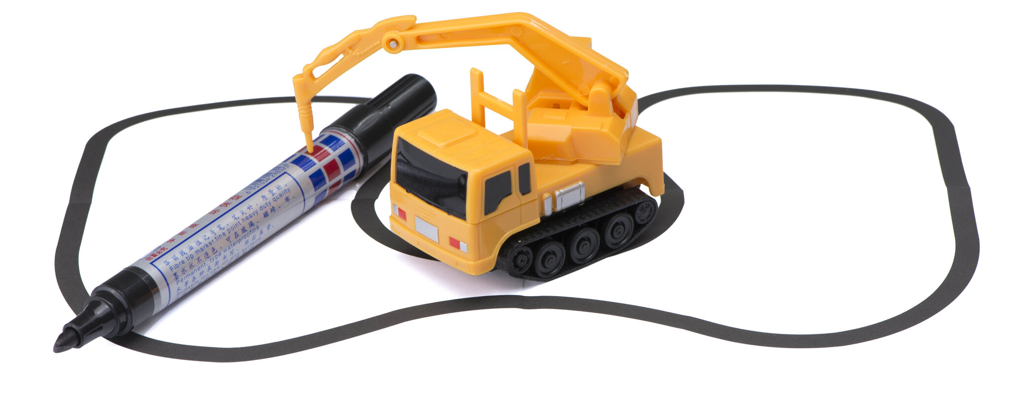 Induktsioon ehitussõiduk + marker 12676 hind ja info | Poiste mänguasjad | kaup24.ee