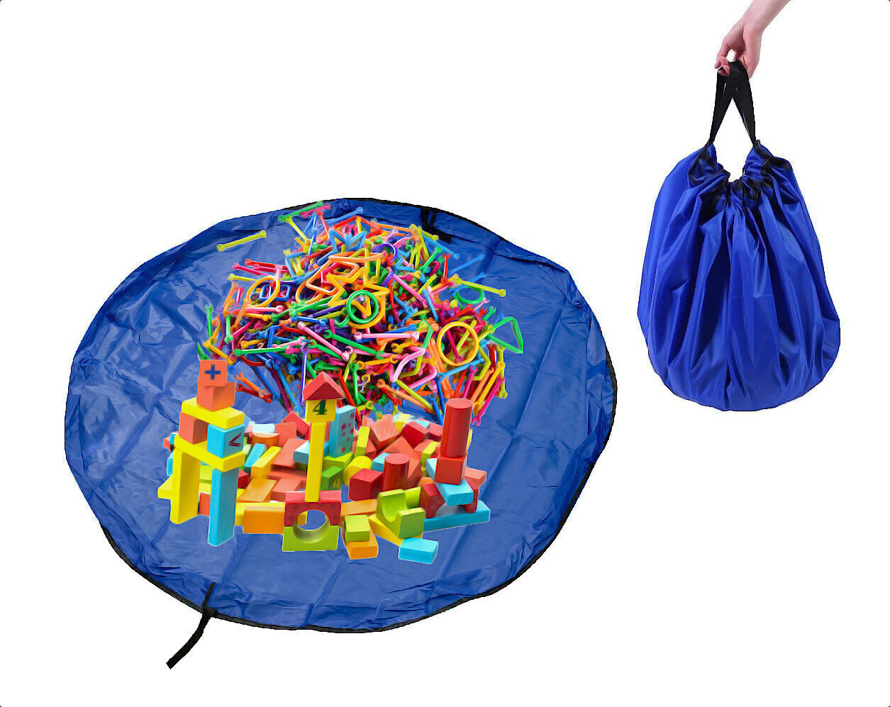 Mängumatt-kott mänguasjade kiirkoristuseks 12586 hind ja info | Hoiukastid ja -korvid | kaup24.ee