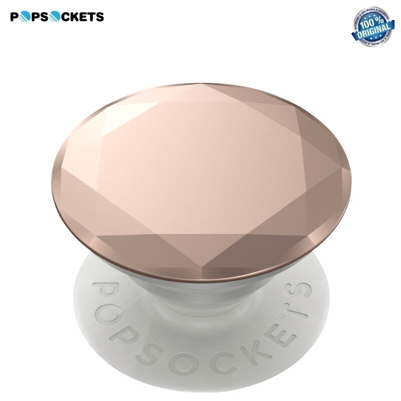 Popsocket PopGrip (Original) with Swappable top Collapsible Smartphone & Tablet PC Finger Grip Holder Metallic Diamond Rose Gold цена и информация | Mobiiltelefonide lisatarvikud | kaup24.ee