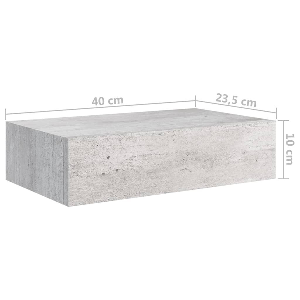 Seinariiul sahtliga, 40 x 23,5 x 10 cm, hall hind ja info | Riiulid | kaup24.ee