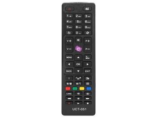 HQ LXP051 TV remote control Vestel / Finlux / Hitachi / Telefunken UCT051 Black hind ja info | Smart TV tarvikud | kaup24.ee