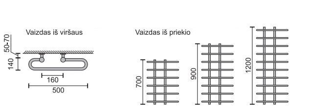 Elektriline käterätikuivati Rosela Allegro küttekehaga цена и информация | Vannitoa radiaatorid ja käterätikuivatid | kaup24.ee