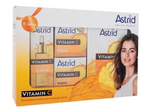 Näohoolduskomplekt Astrid C-vitamiin: näoseerum, 30 ml + päevane näokreem, 50 ml + öökreem, 50 ml + tekstiilist näomask hind ja info | Näokreemid | kaup24.ee