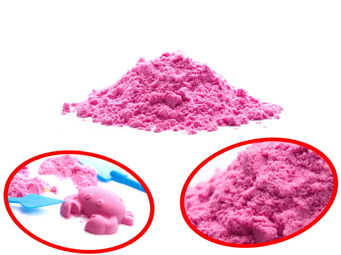 Kineetiline liiv, 1 kg, roosa 12646 цена и информация | Arendavad mänguasjad | kaup24.ee