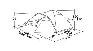 Палатка Easy Camp Quasar 300, синяя цена и информация | Палатки | kaup24.ee