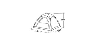 Палатка Easy Camp Comet 200, зеленая цена и информация | Палатки | kaup24.ee