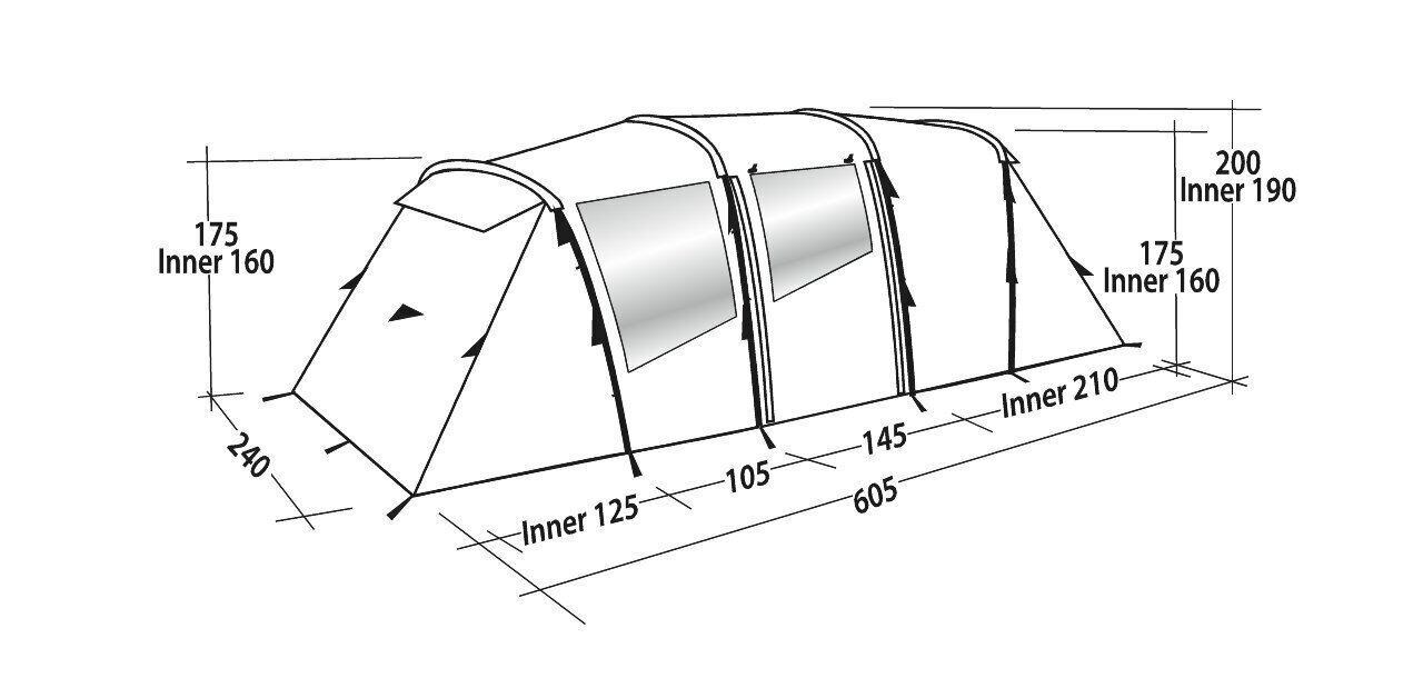 Telk Easy Camp Huntsville Twin 600, roheline цена и информация | Telgid | kaup24.ee