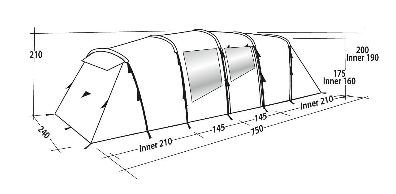 Telk Easy Camp Huntsville Twin 800, roheline цена и информация | Telgid | kaup24.ee