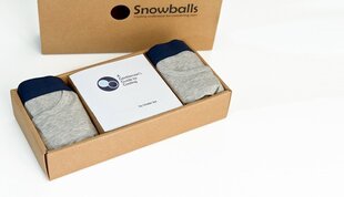 Мужское охлаждающее белье Snowballs, серое цена и информация | Мужские боксеры | kaup24.ee