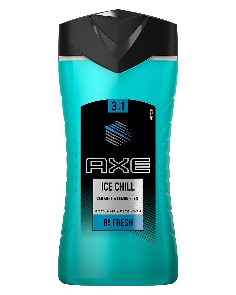 Juukse- ja kehageel Axe 3 IN 1 Body Wash Ice Chill, 250 ml цена и информация | Dušigeelid, õlid | kaup24.ee