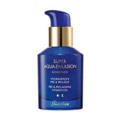 Guerlain Super Aqua Emulsion Rich Moisturizing Face Emulsion, 50 ml hind ja info | Näoõlid, seerumid | kaup24.ee