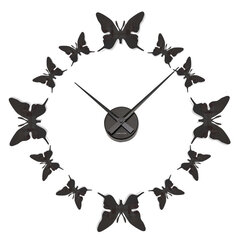Часы настенные 3D бабочки цена и информация | Часы | kaup24.ee