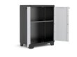 Kapp Linear Base Cabinet, must/hall/tumesinine цена и информация | Kummutid | kaup24.ee