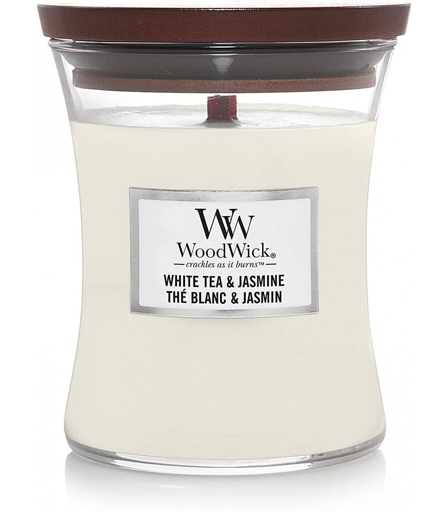 WoodWick lõhnaküünal White Tea & Jasmine, 275 g цена и информация | Küünlad, küünlajalad | kaup24.ee
