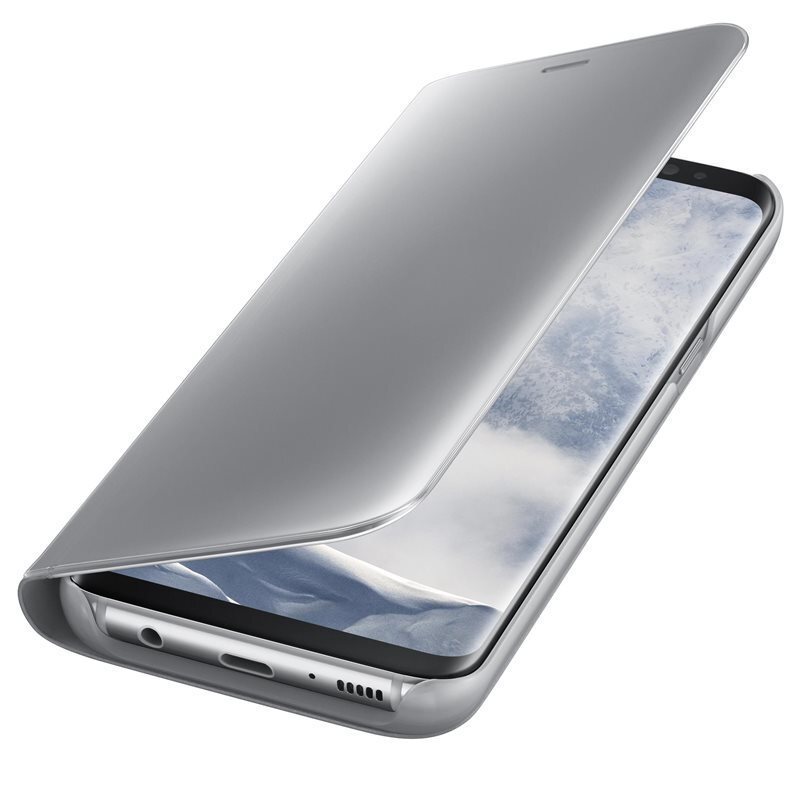 Kaitseümbris Clear View sobib Samsung Galaxy S8 G950, Hõbedane hind ja info | Telefoni kaaned, ümbrised | kaup24.ee