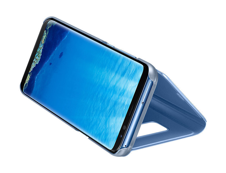 Kaitseümbris Clear View sobib Samsung Galaxy S8 Plus G955, Sinine цена и информация | Telefoni kaaned, ümbrised | kaup24.ee