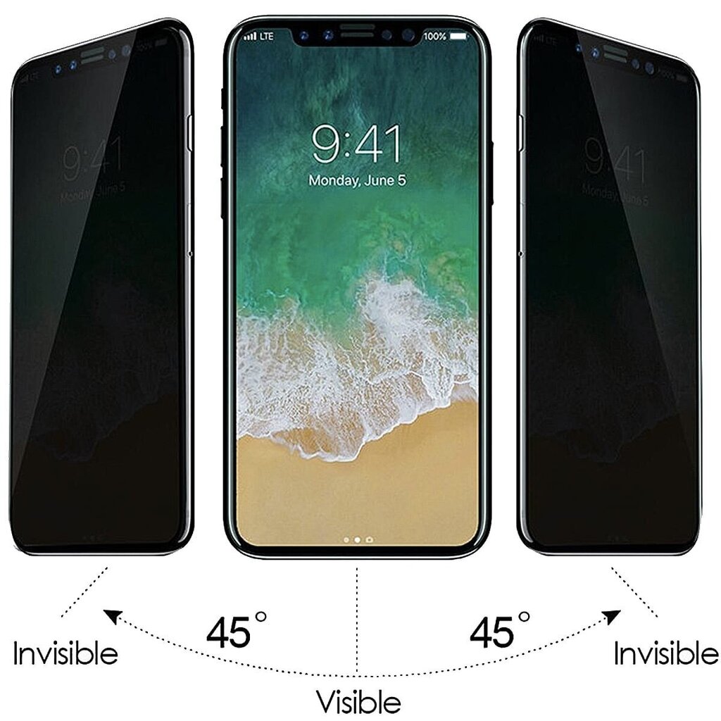 Ekraani kaitseklaas telefonile iPhone 13 Mini Privacy цена и информация | Ekraani kaitsekiled | kaup24.ee