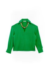 Блузка женская итальянская, зелёная цена и информация | Женские блузки, рубашки | kaup24.ee