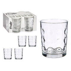 Klaaside komplekt Vivalto Punktid kristall 400 ml 4 tk (8,5 x 10 x 8,5 cm) hind ja info | Klaasid, tassid ja kannud | kaup24.ee