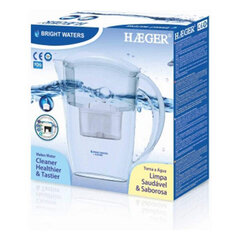 Filterkann Haeger Bright Waters valge 2,4 L hind ja info | Klaasid, tassid ja kannud | kaup24.ee