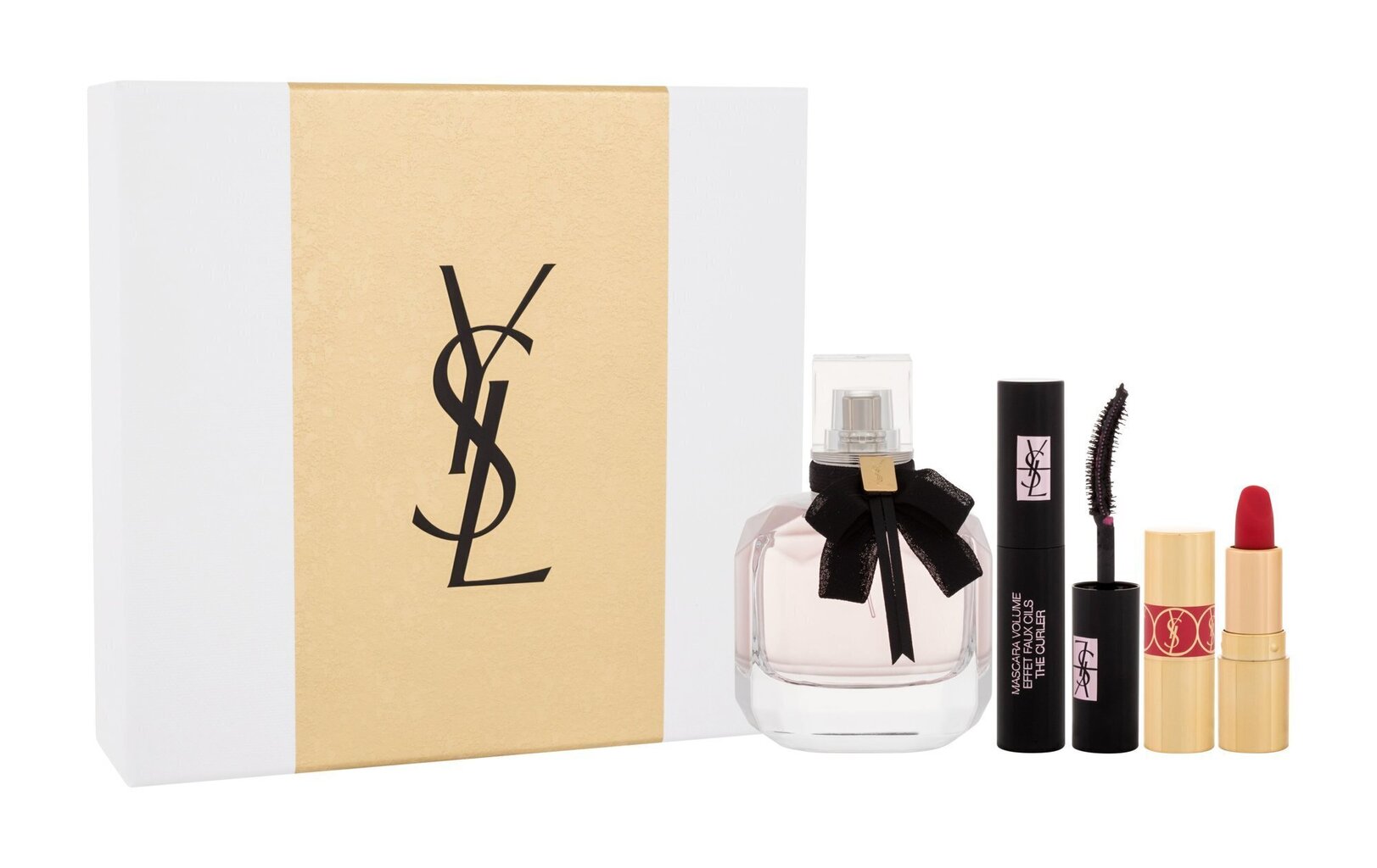 Komplekt naistele Yves Saint Laurent Mon Paris: parfüüm EDP, 50 ml + ripsmetušš, 2 ml + huulepulk No45, 1,3 g hind ja info | Naiste parfüümid | kaup24.ee