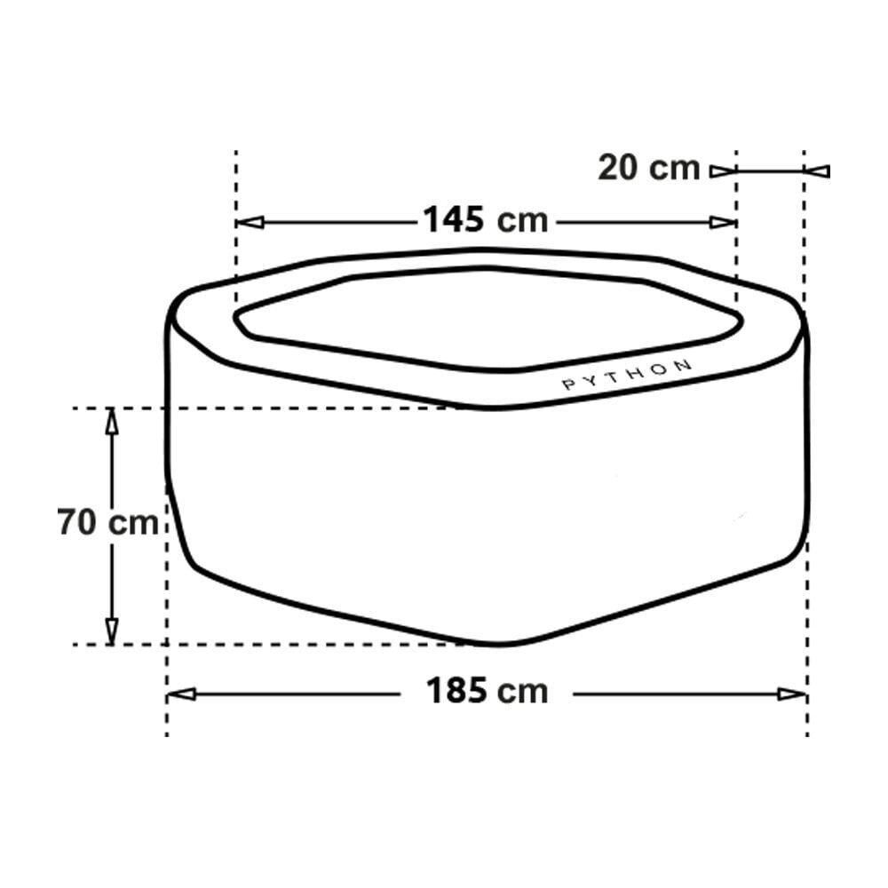 Massaažibassein Python, 5/6 inimesele цена и информация | Basseinid | kaup24.ee