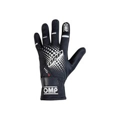 Мужские водительские перчатки OMP MY2018 Чёрный цена и информация | Мужские шарфы, шапки, перчатки | kaup24.ee