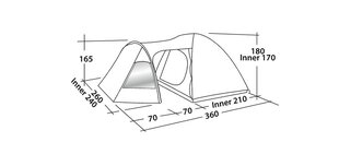 Telk Easy Camp Blazar 400, sinine цена и информация | Палатки | kaup24.ee