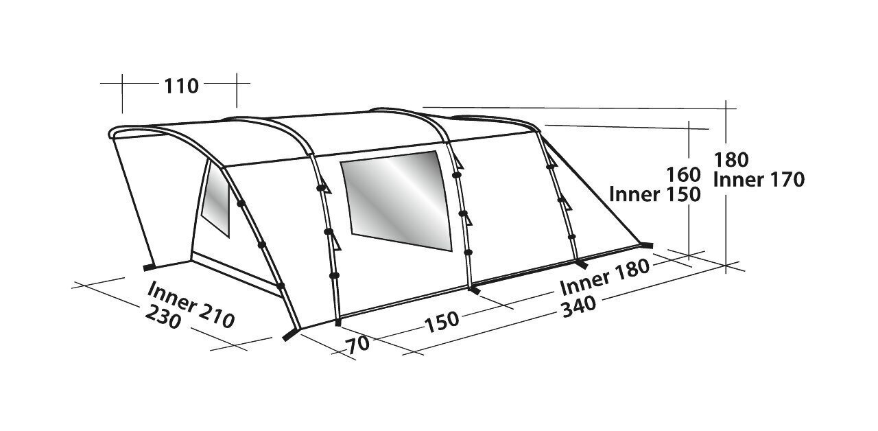 Telk Easy Camp Palmdale 300 цена и информация | Telgid | kaup24.ee