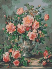 Kартины по номерам "Красные розы на столе" 30x40 G цена и информация | Живопись по номерам | kaup24.ee