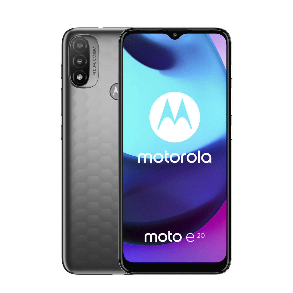 Motorola Moto e20 2/32GB PASY0004PL Graphite Grey цена и информация | Telefonid | kaup24.ee