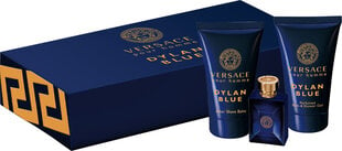 Komplekt Versace Pour Homme Dylan Blue: EDT meestele 5 ml + dušigeel 25 ml + habemeajamisjärgne palsam 25 ml цена и информация | Мужские духи | kaup24.ee