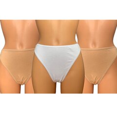 Hunkemoller 3 aluspüksid White- Nude цена и информация | набор из 3 хлопковых женских трусиков с рисунком | kaup24.ee