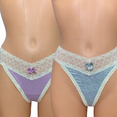 Aluspüksid komplekt Hunkemoller Mulee grey Lavender herb цена и информация | набор из 3 хлопковых женских трусиков с рисунком | kaup24.ee