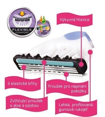 Komplekt Wilkinson Sword Xtreme3 Beauty: raseerija, 1 tk + raseerimispead, 5 tk цена и информация | Raseerimisvahendid | kaup24.ee