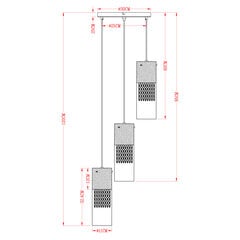 Потолочный светильник Globo Lighting Wemmo G15908-3S цена и информация | Потолочный светильник, 38 x 38 x 24 см | kaup24.ee