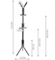 Riideraam 175cm must 5341 цена и информация | Riidepuud ja -kotid | kaup24.ee