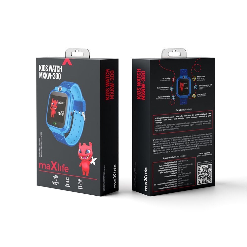 Maxlife Kids MXKW-300 Blue hind ja info | Nutikellad (smartwatch) | kaup24.ee