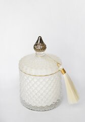 Парфюмированная свеча в белой стеклянной таре 8х14см цена и информация | Свечи, подсвечники | kaup24.ee