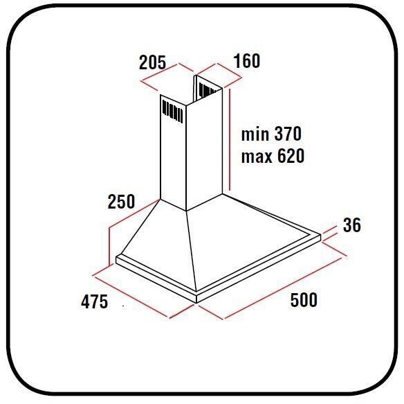 Schlosser H011 50BL/750 цена и информация | Õhupuhastid | kaup24.ee