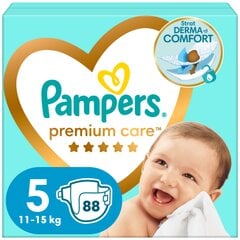 Подгузники Pampers Premium Care, Mega Box, размер 5, 11-16 кг, 88 шт. цена и информация | Пеленки | kaup24.ee
