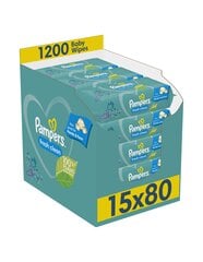 Niisked Beebisalvrätid Pampers Wipes Fresh Clean Baby 15 pakki = 1200 salvrätti hind ja info | Pampers Lapsed ja imikud | kaup24.ee