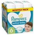 Mähkmed Pampers Active Baby, Monthly Pack, suurus 6, 13-18 kg, 128 tk