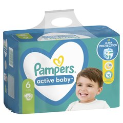 Pampers Active Baby, Suurus 6, 96 Mähet, 13–18 kg цена и информация | Подгузники | kaup24.ee