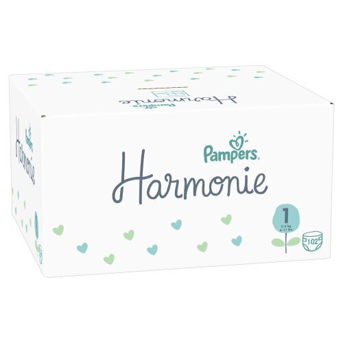 Mähkmed Pampers Harmonie, 1 suurus, 2-5 kg, 102 tk hind ja info | Mähkmed | kaup24.ee