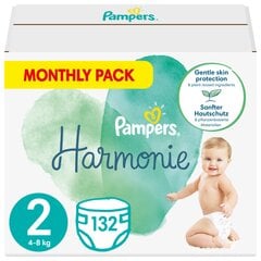 Памперсы Pampers Harmonie, 2 Размер, 4-8 кг, 132 шт. цена и информация | Pampers Товары для детей и младенцев | kaup24.ee