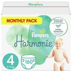 Подгузники Pampers Harmonie Monthly Pack, размер 4, 9-14 кг, 160 шт. цена и информация | Подгузники | kaup24.ee