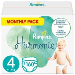 Подгузники Pampers Harmonie Monthly Pack, размер 4, 9-14 кг, 160 шт. цена и информация | Пеленки | kaup24.ee
